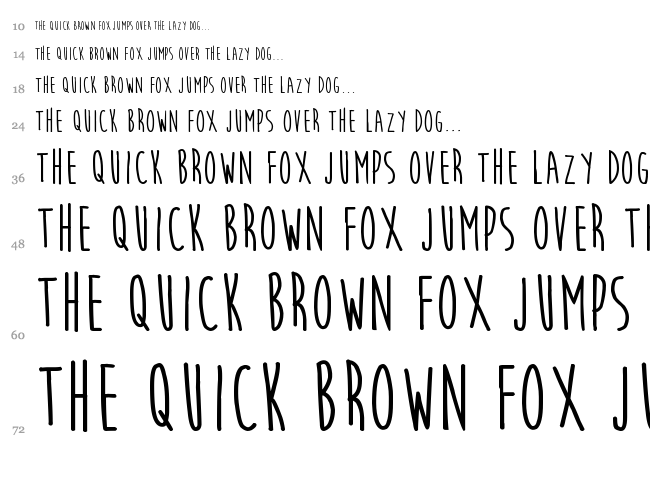 Moon Flower font waterfall
